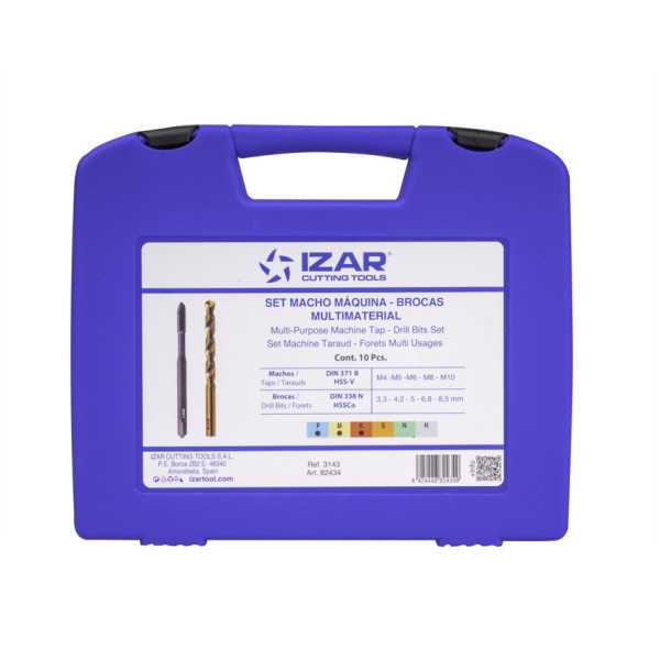 Macho Maquina Set + 1016 HSS Co Recto HSS Co-V DIN371 (M) Mat. Aleados -3143- IZAR