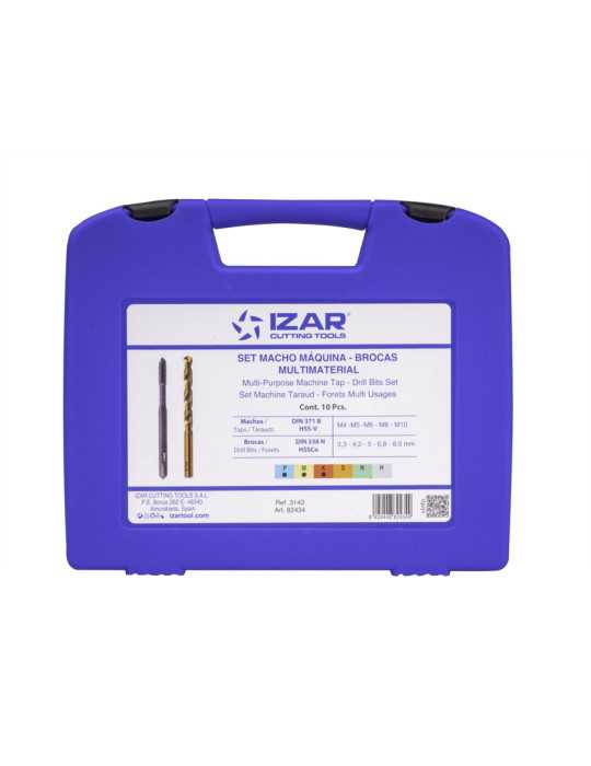 Macho Maquina Set + 1016 HSS Co Recto HSS Co-V DIN371 (M) Mat. Aleados -3143- IZAR