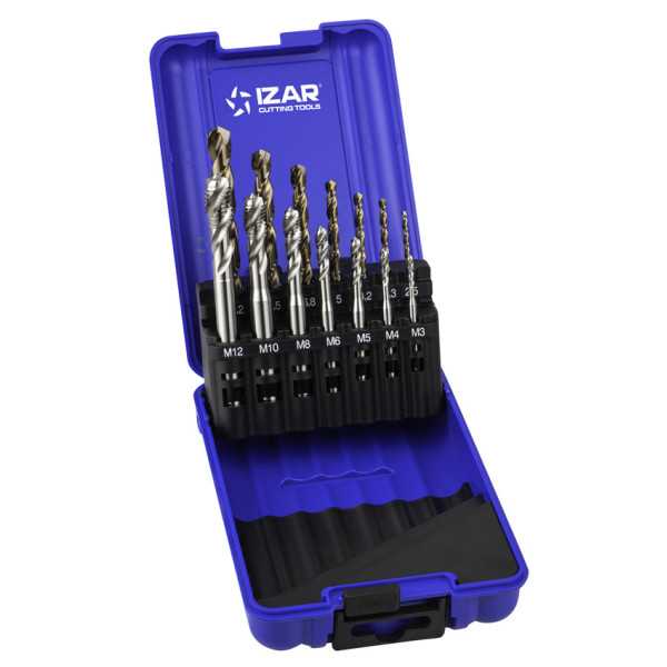 Macho Maquina Set+broca HSSE Helicoidal HSS Co DIN371 (M) -3150- IZAR