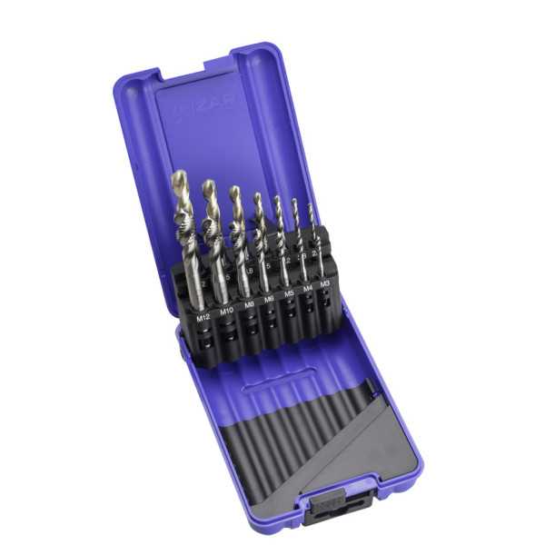 Macho Maquina Set+broca Zirkon Helicoidal HSS Co DIN371 (M) -3150- IZAR