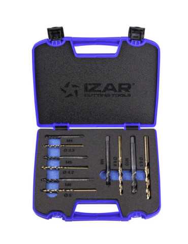 Macho Maquina Set + 1016 HSS Co Helicoidal HSS Co-V DIN371 (M) Mat. Aleados -3153- IZAR