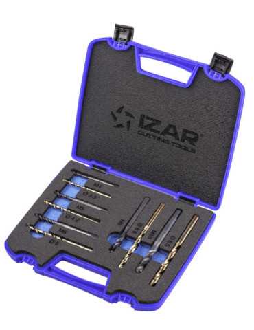 Macho Maquina Set + 1016 HSS Co Helicoidal HSS Co-V DIN371 (M) Mat. Aleados -3153- IZAR 2