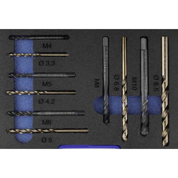 Macho Maquina Set + 1016 HSS Co Helicoidal HSS Co-V DIN371 (M) Mat. Aleados -3153- IZAR