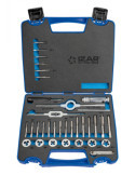 Juego Machos-Cojinetes M3-M12 + Combi (MOD. 0) 33 pcs. Mano -3406- IZAR