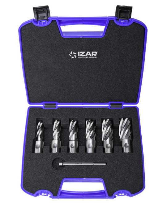 Fresa Set 12-14-16-18-20-22 mm Hueca HSS-XT Maquina Electromagnetica Universal -4060- IZAR