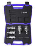 Fresa Set Azul 24-26-28-30-32 mm Hueca HSS-XT Maquina Electromagnetica Universal -4060- IZAR
