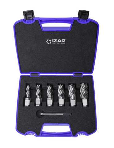 Fresa Set 12-14-16-18-20-22 mm Hueca HSS-XT Maquina Electromagnetica -4070- IZAR