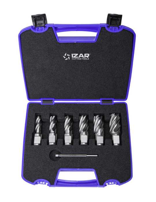 Fresa Set 12-14-16-18-20-22 mm Hueca HSS-XT Maquina Electromagnetica -4070- IZAR