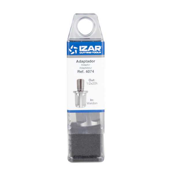 Adaptador Fresa doble Weldon a 1/2X20 Fresas Huecas Maquina Electromagnetica -4074- IZAR