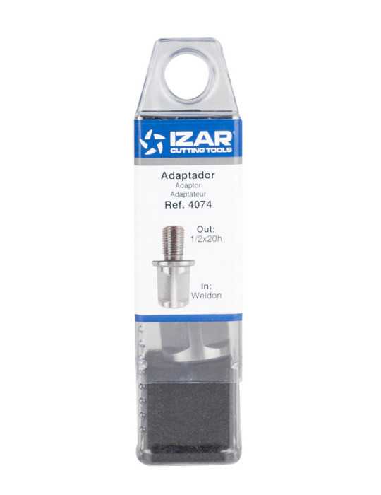 Adaptador Fresa doble Weldon a 1/2X20 Fresas Huecas Maquina Electromagnetica -4074- IZAR