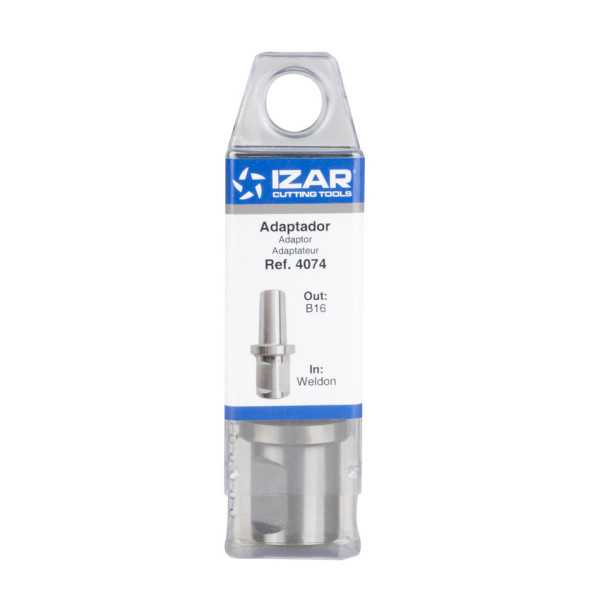 Adaptador Fresa doble Weldon a B16 Fresas Huecas Maquina Electromagnetica -4074- IZAR