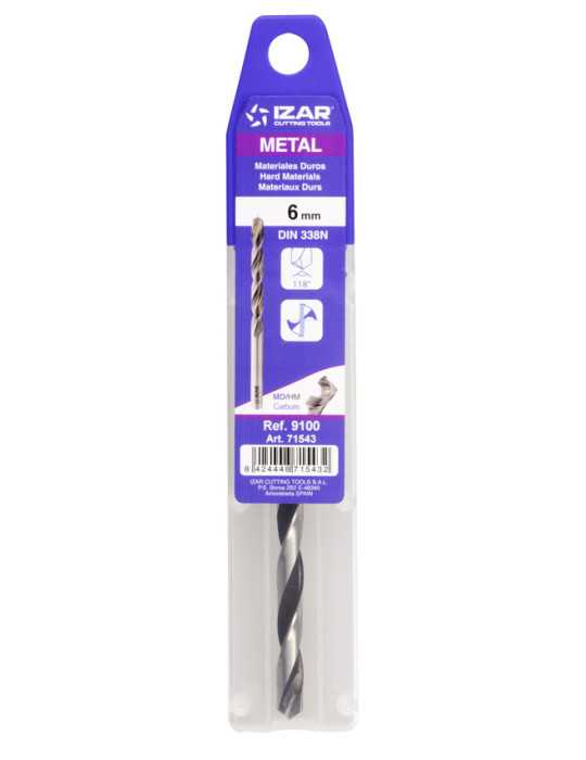 Broca 20,00 mm Punta Metal Duro DIN338N -9100- IZAR