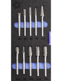 Juego Fresas Set 10 PCS (L-F-B-C-E/D) Rotativas Metal Duro -9201- IZAR
