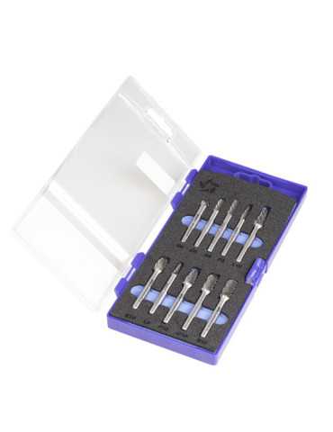 Juego Fresas Set 10 PCS (L-F-B-C-E/D) Rotativas Metal Duro -9201- IZAR 2