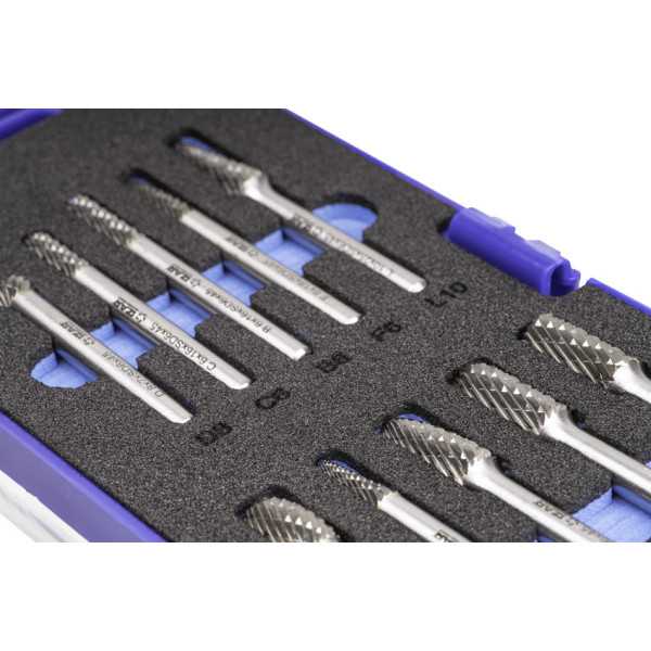 Juego Fresas Set 10 PCS (L-F-B-C-E/D) Rotativas Metal Duro -9201- IZAR