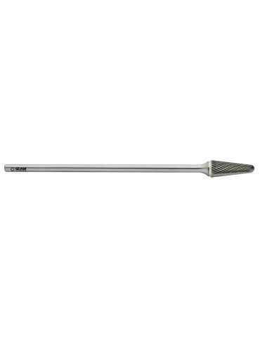 Fresa 12,70X06,00 mm Dent.6 Rotativa Metal Duro Tipo L Conica Redondeada Larga -9247- IZAR