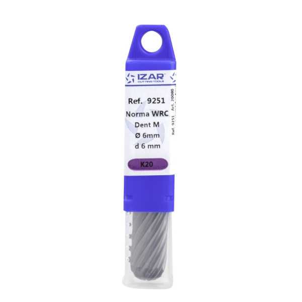Fresa 09,60X06,00 mm Dentado Inox Rotativa Metal Duro Tipo C Radial -9251- IZAR