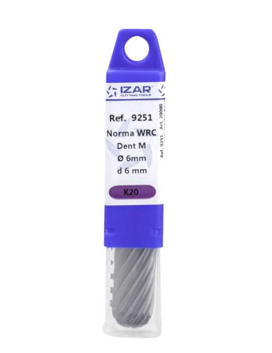 Fresa 12,70X06,00 mm Dentado Inox Rotativa Metal Duro Tipo C Radial -9251- IZAR