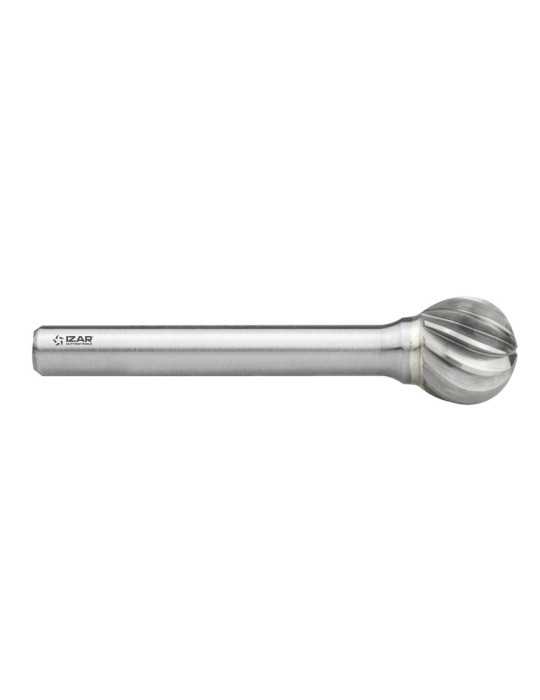 Fresa 09,60X06,00 mm Dentado Inox Rotativa Metal Duro Tipo D Esferica -9258- IZAR