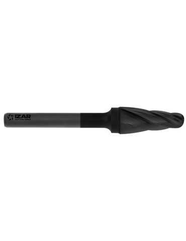Fresa 08,00X06,00 mm Dent.1 Rotativa Metal Duro Norma-KEL (L) Conica Redondeada -9267- IZAR 2