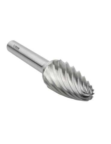 Fresa 09,60X06,00 mm Dentado Inox Rotativa Metal Duro Norma-RBF (F) Ojiva Redondeada -9268- IZAR 2
