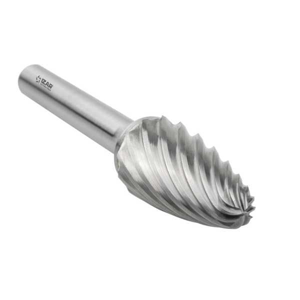 Fresa 12,70X06,00 mm Dentado Inox Rotativa Metal Duro Norma-RBF (F) Ojiva Redondeada -9268- IZAR