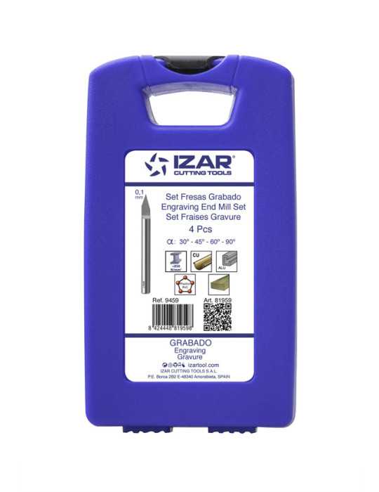 Fresa Set 0,10 mm (30-45-60-90) Grabado -9459- IZAR