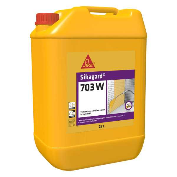 Sikagard-703W Pintura Repelente al Agua para Fachadas Garrafa 25 L SIKA