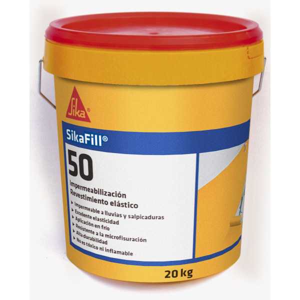 SikaFill-50 Rojo Teja Cubo 20 Kg SIKA
