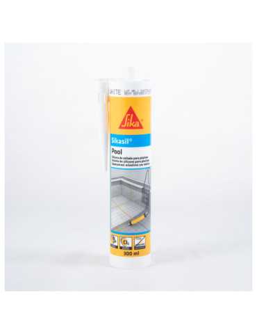 Lote de 3 unidades Sikasil Pool transparente 300 ML Cartucho SIKA