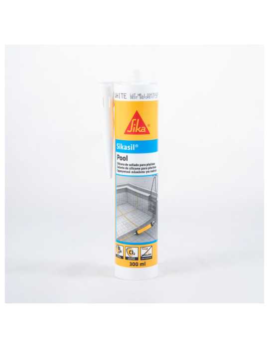 Lote de 3 unidades Sikasil Pool transparente 300 ML Cartucho SIKA