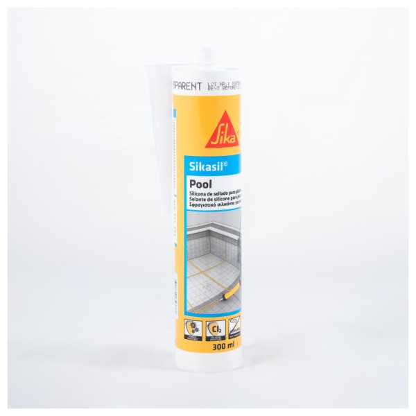 Lote de 3 unidades Sikasil Pool transparente 300 ML Cartucho SIKA