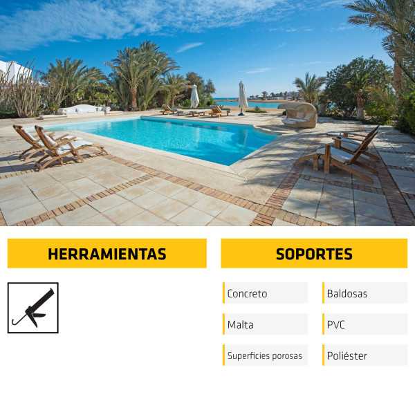 Lote de 3 unidades Sikasil Pool transparente 300 ML Cartucho SIKA