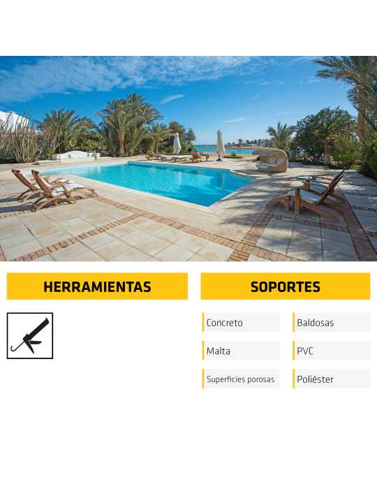 Lote de 3 unidades Sikasil Pool transparente 300 ML Cartucho SIKA