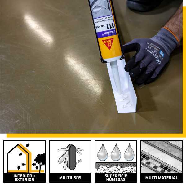 Lote de 5 unidades Sikaflex-111 Stick&Seal negro 290 ML Cartucho SIKA