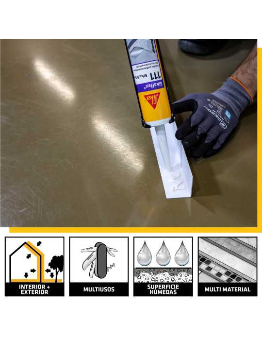 Lote de 5 unidades Sikaflex-111 Stick&Seal negro 290 ML Cartucho SIKA
