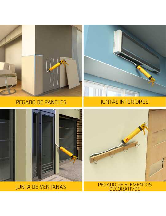Lote de 5 unidades Sikaflex-111 Stick&Seal negro 290 ML Cartucho SIKA