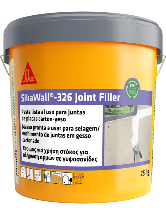 Lote de 4 unidades SikaWall-326 Joint Filler C20 Pl 7KG 7 KG Cubo SIKA