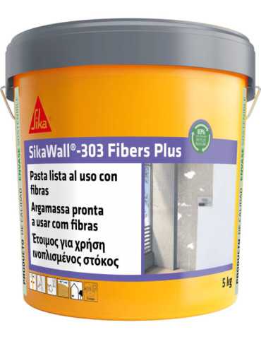 Lote de 3 unidades SikaWall-303 Fibers Plus 1,2 KG Cubo SIKA