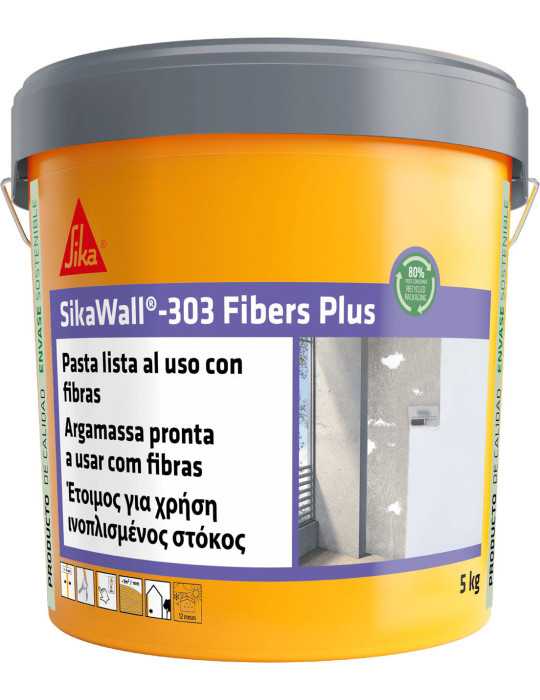 Lote de 3 unidades SikaWall-303 Fibers Plus 1,2 KG Cubo SIKA