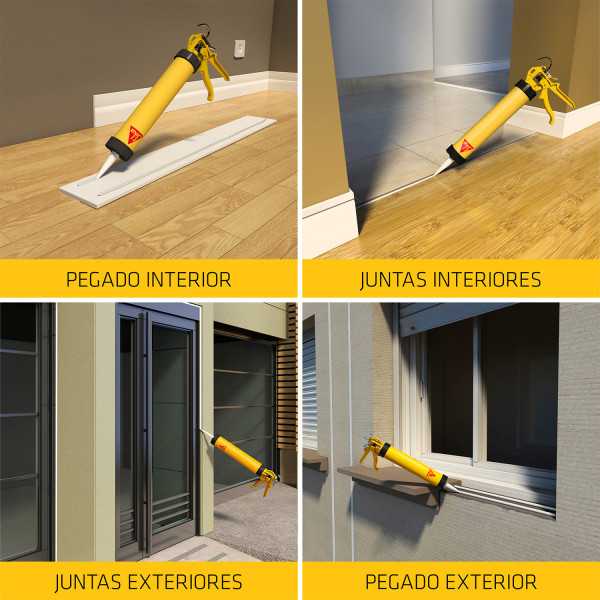 Lote de 4 unidades Sikaflex-11FC Purform blanco 600 ML Unipac SIKA