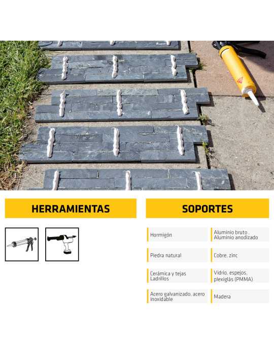 Lote de 5 unidades Sikaflex-116 High Grab SIKA