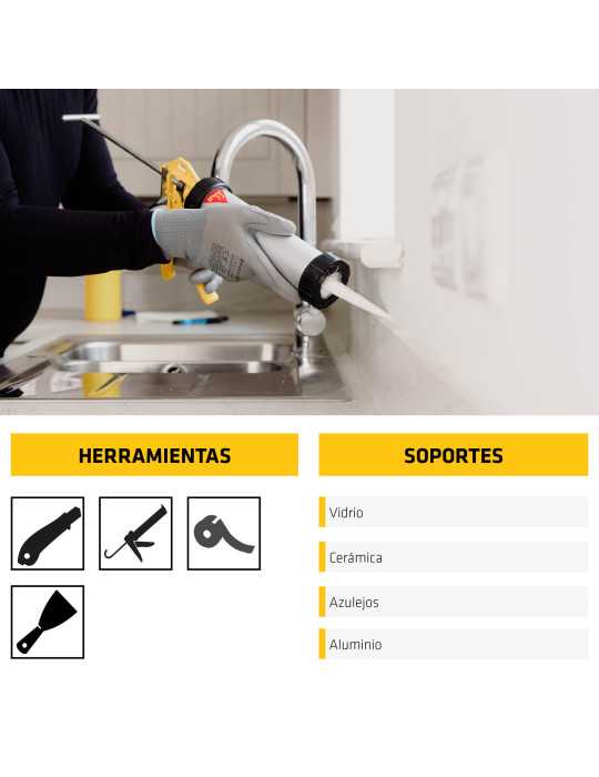 Lote de 5 unidades SikaSeal 175 Baños & Cocinas blanco SIKA