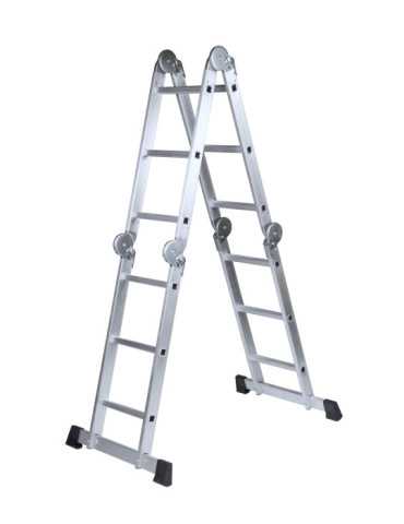 Escalera articulada multiposiciones Brico-Office de 3x4 peldaños marca KTL