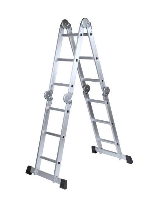 Escalera articulada multiposiciones Brico-Office de 3x4 peldaños marca KTL