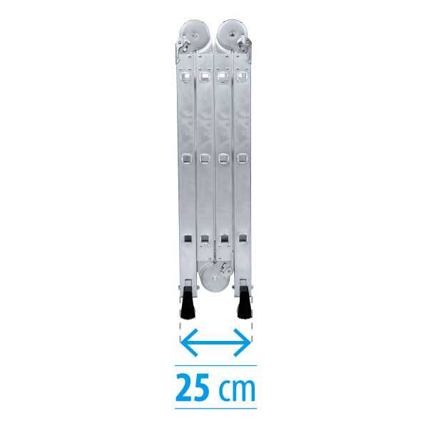 Escalera articulada multiposiciones Brico-Office de 3x4 peldaños marca KTL