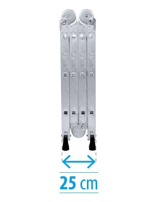 Escalera articulada multiposiciones Brico-Office de 3x4 peldaños marca KTL