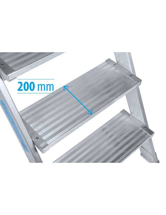 Escalera de plataforma móvil 45 Grados MAX de 2 peldaños con plataforma de 60x60 cm marca KTL