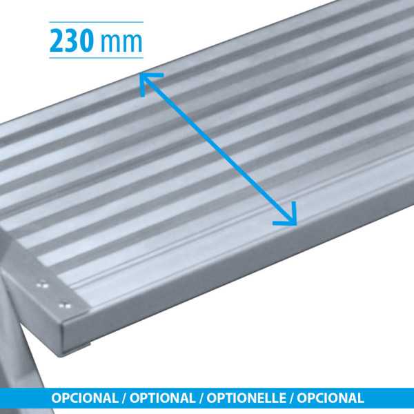 Escalera de plataforma móvil 45 Grados MAX de 2 peldaños con plataforma de 60x60 cm marca KTL
