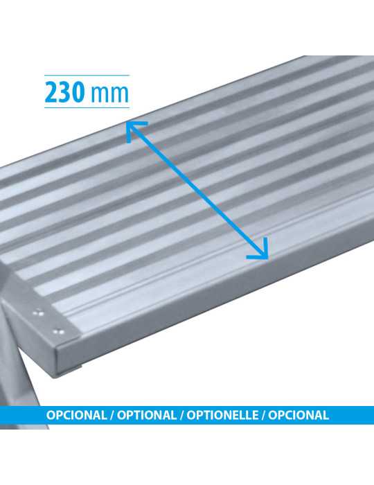 Escalera de plataforma móvil 45 Grados MAX de 2 peldaños con plataforma de 60x60 cm marca KTL